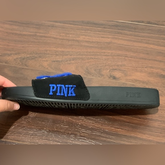 Victoria Secret PINK UK University of Kentucky Collegiate Sherpa Slides Sandals - Picture 9 of 13